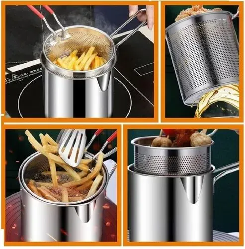 Deep frying pot Stainless steel