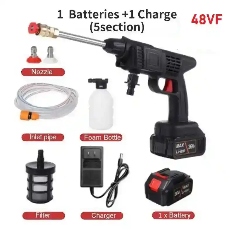RECHARGEABLE CORDLESS HIGH PRESSURE CAR WASHER GUN