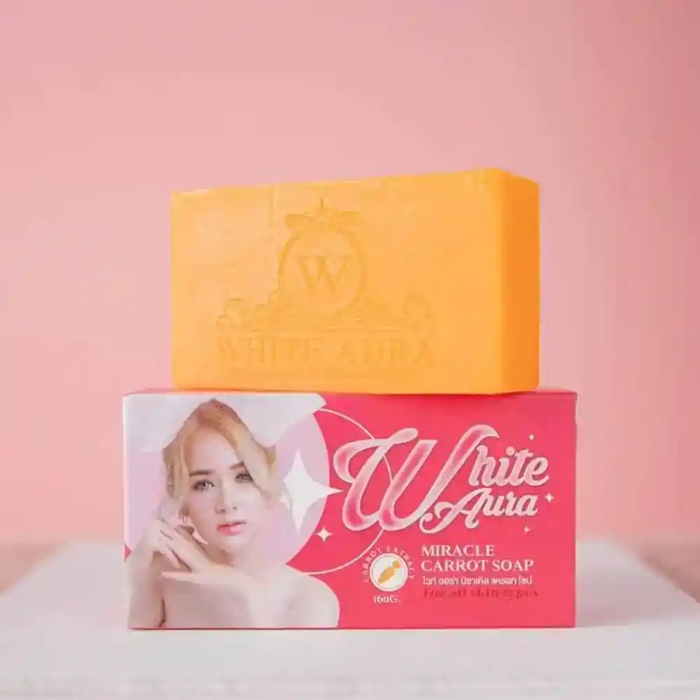 White Aura miracle carrot Soap
